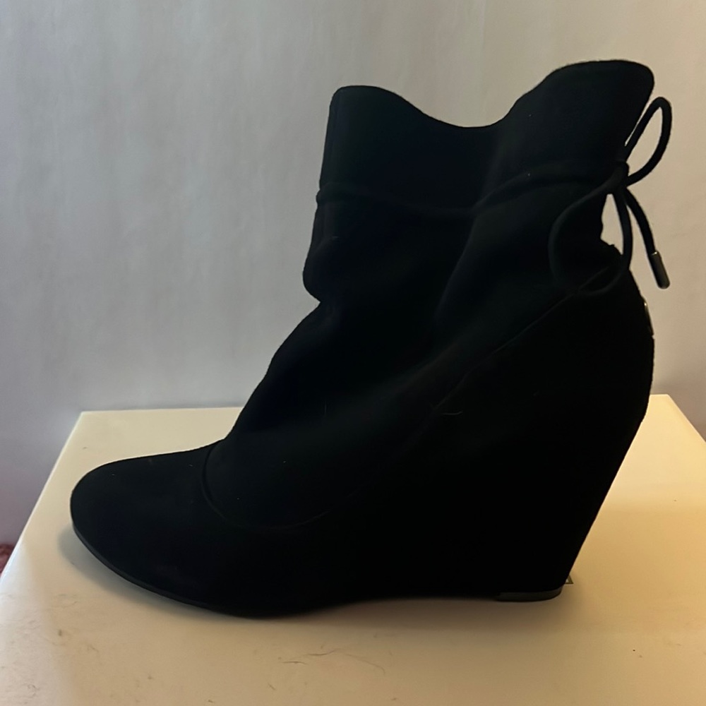 BCBGeneration wedge bootie black